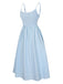 This 1940s U-Neck Spaghetti Strap Pleated Dress wraps her in 1940s elegance, one twirl at a time