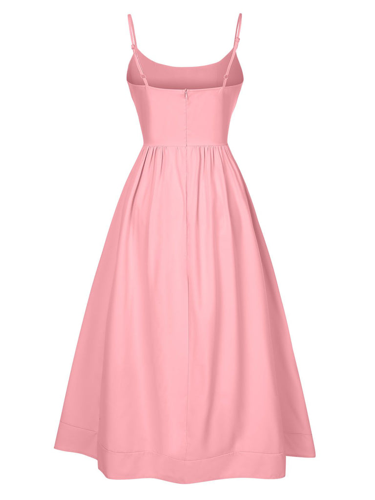 This 1940s U-Neck Spaghetti Strap Pleated Dress wraps her in 1940s elegance, one twirl at a time
