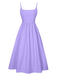 She slips into this 1940s U-Neck Spaghetti Strap Pleated Dress and suddenly it's a 1940s daydream
