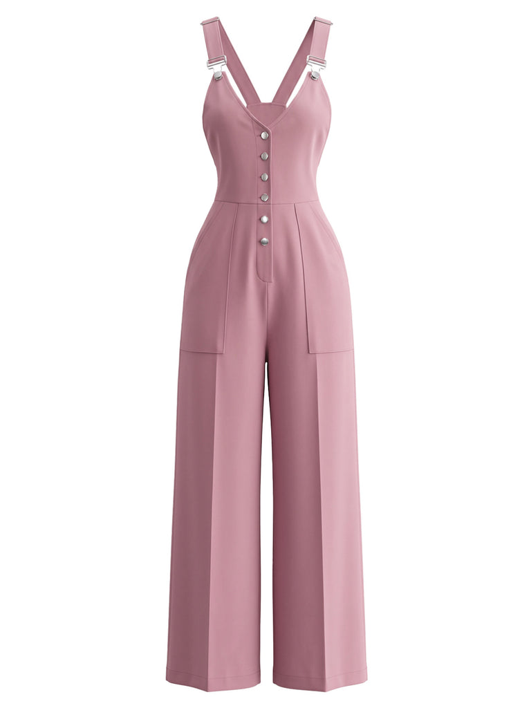 1940s V Neck Vintage Classic Jumpsuit 5