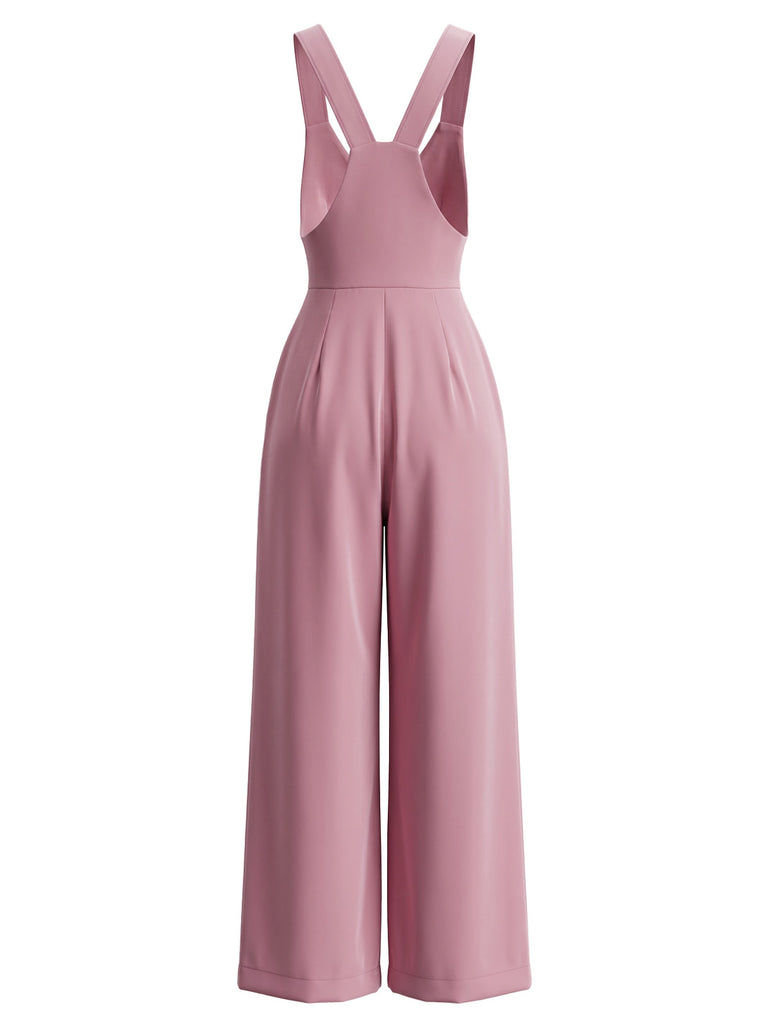 1940s V Neck Vintage Classic Jumpsuit 4