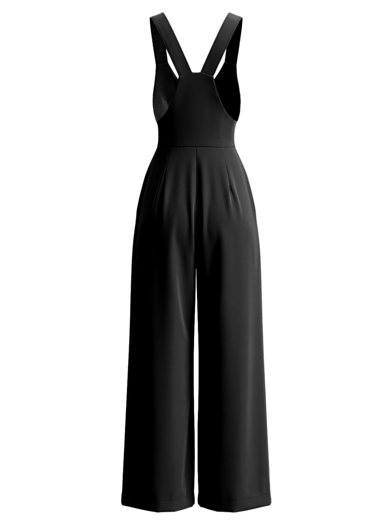 1940s V Neck Vintage Classic Jumpsuit 2