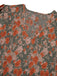 1940s V-Neck Floral Long-Sleeved Dress, vintage dress, retro fashion, floral print - perfect for women who love vintage and retro fashion