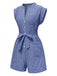 1940s VNeck Pockets Belted Stripe | 1940s | vintage romper, retro jumpsuit