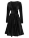 1940s VNeck Solid Aline Velvet | 1940s | vintage dress, retro fashion