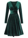 1940s VNeck Solid Aline Velvet | 1940s | vintage dress, retro fashion