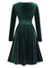 1940s VNeck Solid Aline Velvet | 1940s | vintage dress, retro fashion