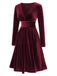 1940s VNeck Solid Aline Velvet | 1940s | vintage dress, retro fashion