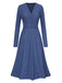 1940s V-Neck Wrap Waist A-Line Midi Dress — the kind of 1940s dress that makes strangers smile