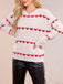 1940s Valentine's Day Heart Knitted Sweater - vintage fashion, retro style