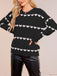 1940s Valentine's Day Heart Knitted Sweater - vintage fashion, retro style