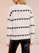1940s Valentine's Day Heart Knitted Sweater - vintage fashion, retro style