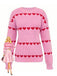 1940s Valentine's Day Heart Knitted Sweater - vintage fashion, retro style