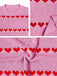 1940s Valentine's Day Heart Knitted Sweater - vintage fashion, retro style