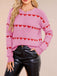 1940s Valentine's Day Heart Knitted Sweater - vintage fashion, retro style