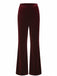 1940s Velvet High-Waist Solid Flare Pants - vintage fashion, retro style