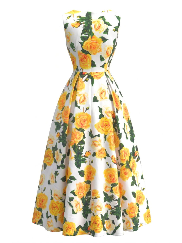 1940s Floral Vintage Classic Dress 9