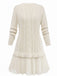 1940s Solid Cable Knit Pleated Hem Sweater Dress, vintage dress, retro fashion - perfect for women who love vintage and retro fashion