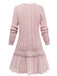 1940s Solid Cable Knit Pleated Hem Sweater Dress, vintage dress, retro fashion - perfect for women who love vintage and retro fashion