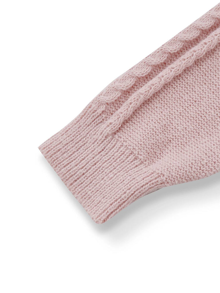 1940s Solid Cable Knit Pleated Hem Sweater Dress, vintage dress, retro fashion - perfect for women who love vintage and retro fashion