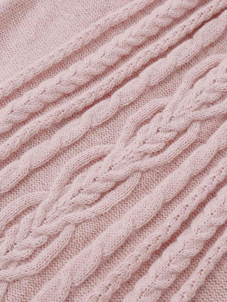 1940s Solid Cable Knit Pleated Hem Sweater Dress, vintage dress, retro fashion - perfect for women who love vintage and retro fashion