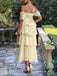 1940s Solid Puff Sleeve Ruffle Trim Tiered Dress - vintage dress, retro fashion, elegant red