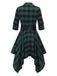 1950s 3/4 Sleeve Plaid Belt Dress — a 1950s silhouette that turns sidewalks into runways