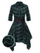 This 1950s 3/4 Sleeve Plaid Belt Dress wraps her in 1950s elegance, one twirl at a time