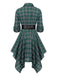 1950s 3/4 Sleeve Plaid Belt Dress — vintage elegance for the modern woman