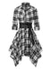 1950s 3/4 Sleeve Plaid Belt Dress: timeless style reimagined