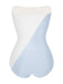 1950s 3D Ruffles Strapless Solid Swimsuit, vintage swimsuit, pin-up swimwear - perfect for women who love vintage and retro fashion