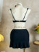 3PCS 1950s Solid Metal Sun Chain Accent Bikini Set & Cover-Up - vintage fashion, retro style