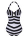 1950s Barbie Stripes Halter Swimsuit | 1950s | vintage swimsuit, retro beachwear