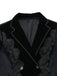 Black 1950s Embroidered Floral Victoiran Style Jacket - vintage fashion, retro style, classic black