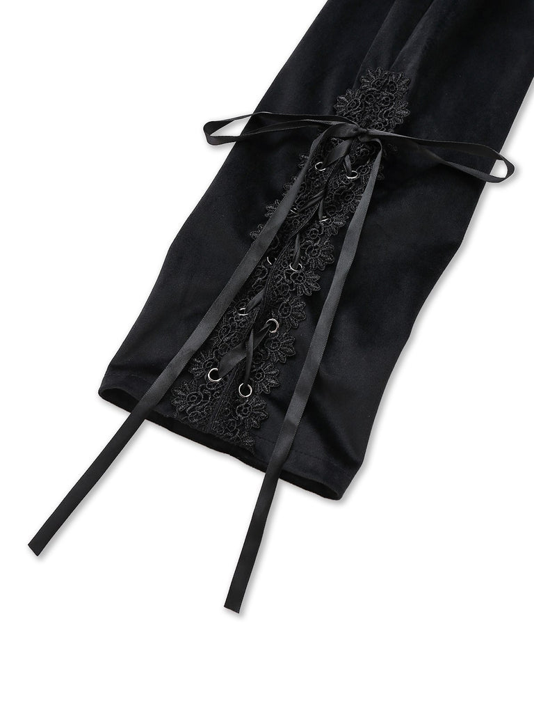 Black 1950s Embroidered Floral Victoiran Style Jacket - vintage fashion, retro style, classic black
