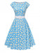 1950s-Boat-Neck-Belted-Floral-Dress, vintage, retro, dress