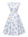 1950s-Boat-Neck-Belted-Floral-Dress, vintage, retro, dress