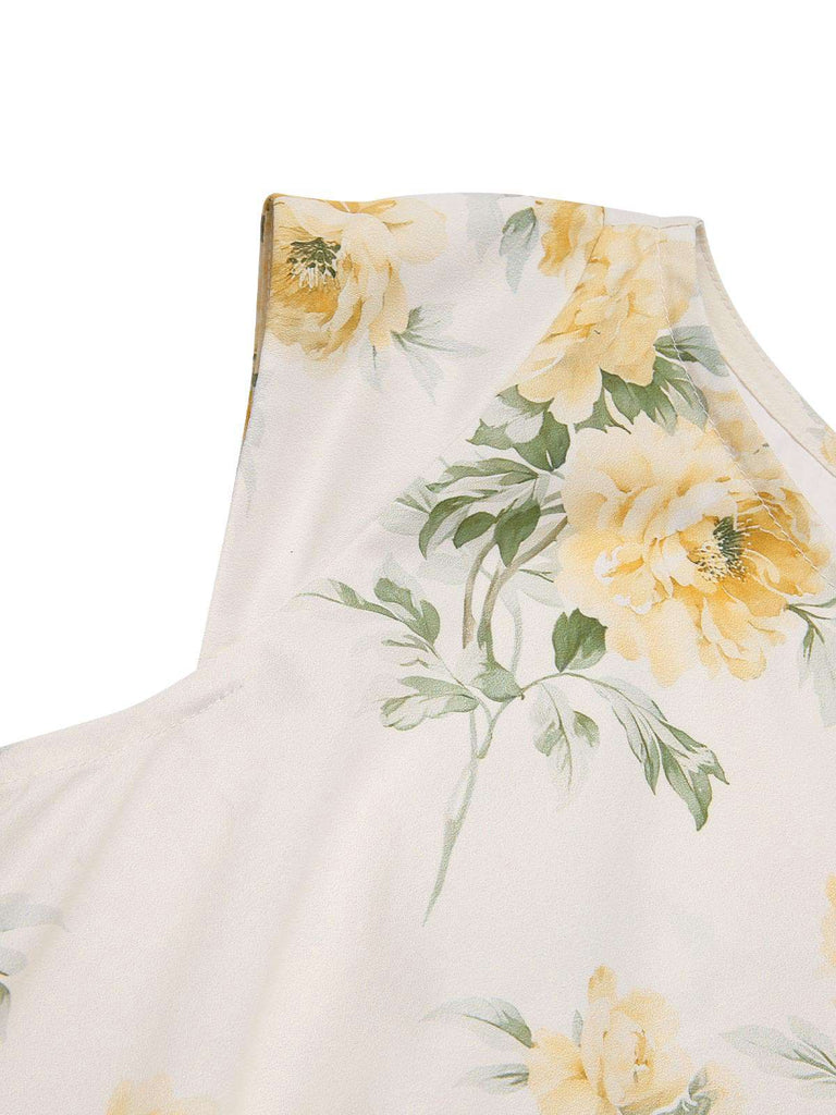 1950s-Boat-Neck-Belted-Floral-Dress, vintage, retro, dress