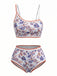 1950s Print High Waist Two Piece Bikini Set 4