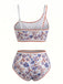 1950s Print High Waist Two Piece Bikini Set 5