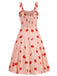 1950s Botanical Print Strap High Waist Dress: where 1950s romance meets her modern spirit