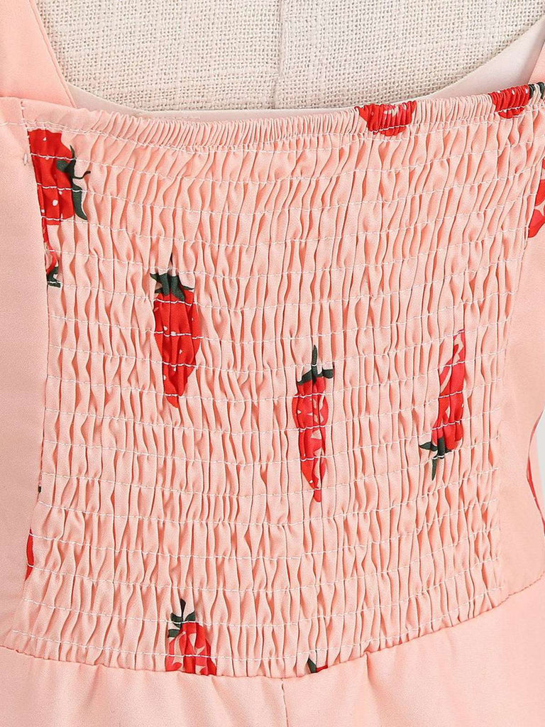 This 1950s Botanical Print Strap High Waist Dress wraps her in 1950s elegance, one twirl at a time