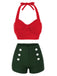1950s Bow Halter Bikini Set - vintage fashion, retro style