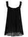1950s Bow Lace Trim Sheer Mesh Babydoll Nightgown - vintage nightgown, retro sleepwear