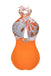 1950s Bow Tie Floral Cross Straps Swimsuit: timeless style reimagined