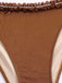Brown 1950s Shiny Rhinestones Headed Ruffle Bikini Set - vintage fashion, retro style