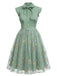 [Pre-Sale] Green 1950s Floral Patchwork Vintage Dress, vintage dress, retro fashion, rockabilly, pin-up fashion - perfect for women who love vintage and retro fashion