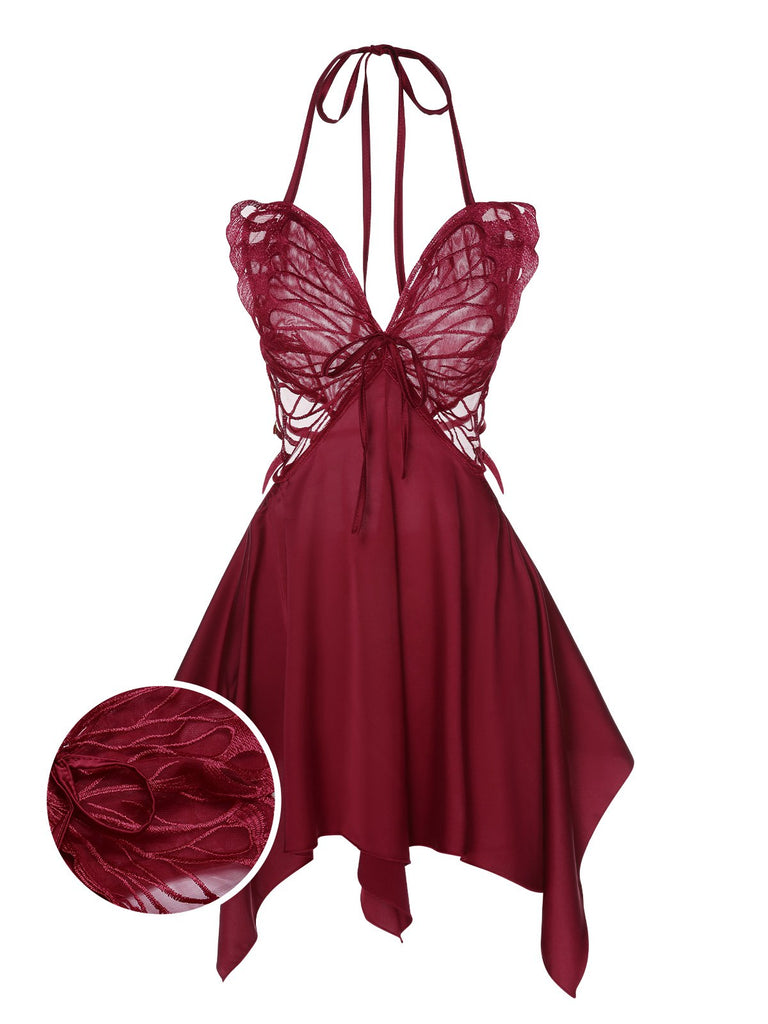 1950s Butterfly Wing Lace-Up Halter Nightgown, vintage fashion, retro style - perfect for women who love vintage and retro fashion