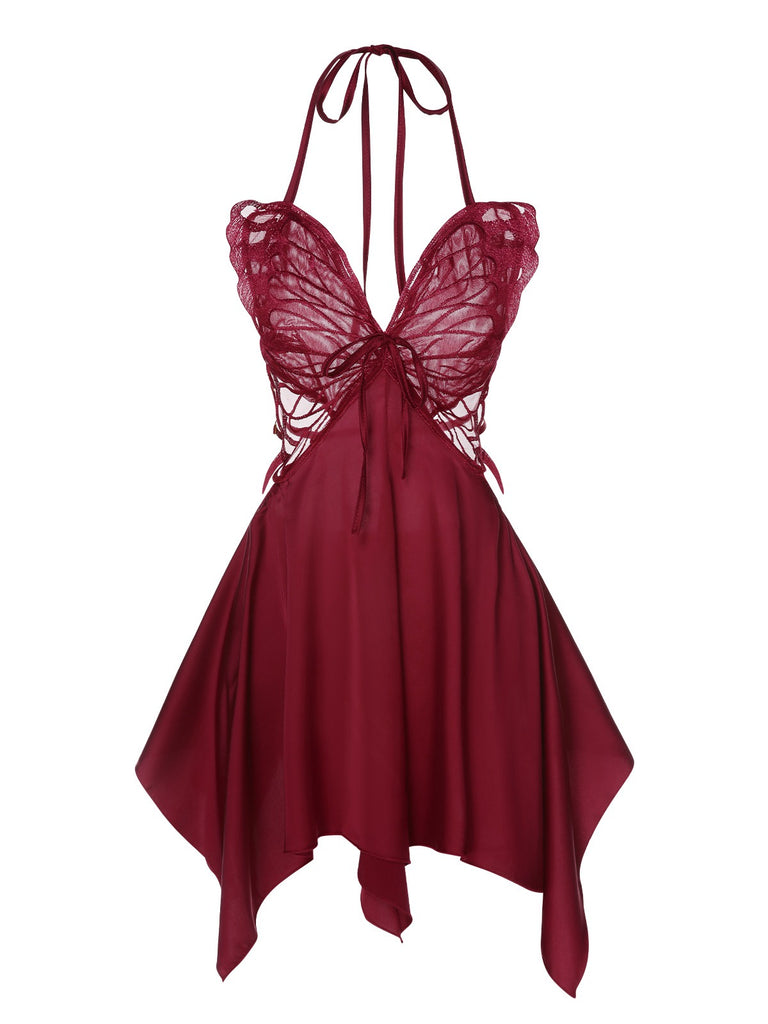 1950s Butterfly Wing Lace-Up Halter Nightgown, vintage fashion, retro style - perfect for women who love vintage and retro fashion