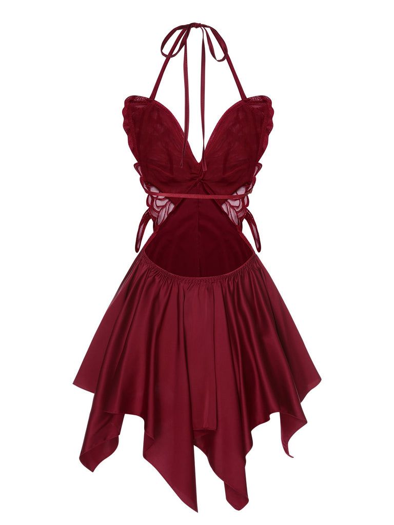 1950s Butterfly Wing Lace-Up Halter Nightgown, vintage fashion, retro style - perfect for women who love vintage and retro fashion